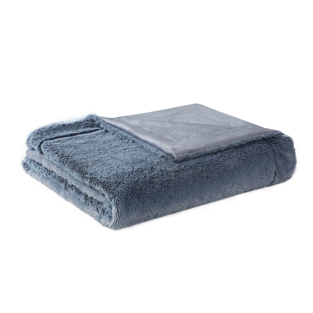 Faux Fur Micromink Throw Blanket